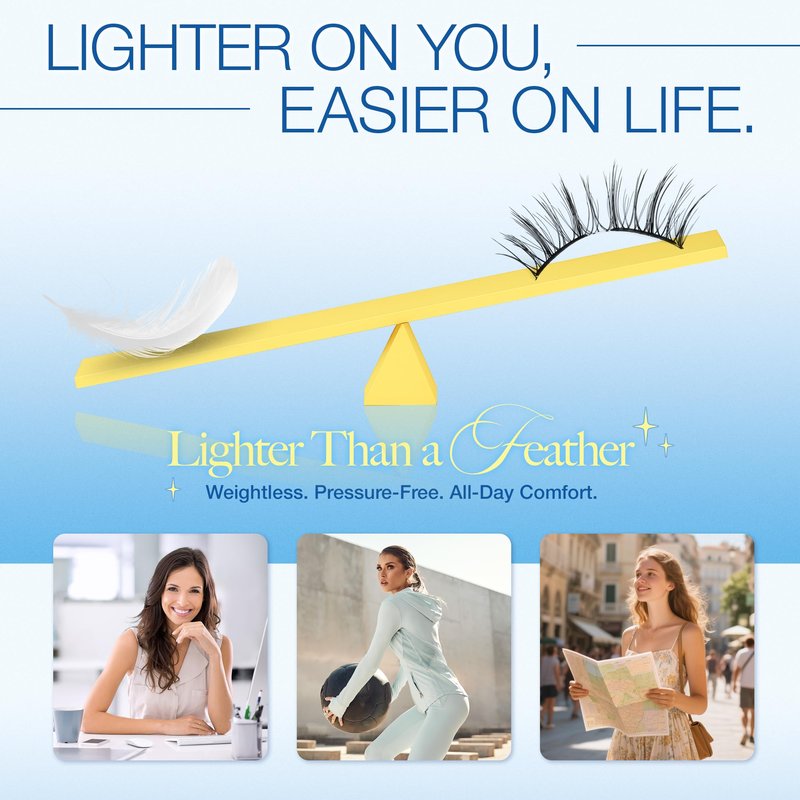 LASHVIEW Magnetic Eyelashes with Applicator Upgrade Soft Magnetic Eyelashes Natural Look Reusable No Glue or Eyeliner Needed Easy to Wear and Remove (RC25)