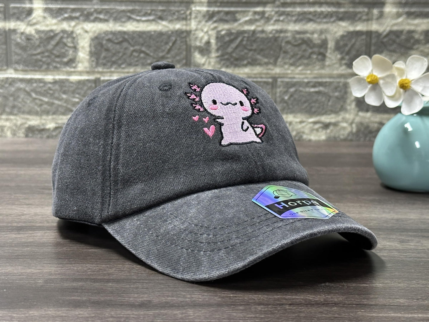 Horpe Kids Axolotl Baseball Hat, Mexican Salamander Gifts for Boys Girls