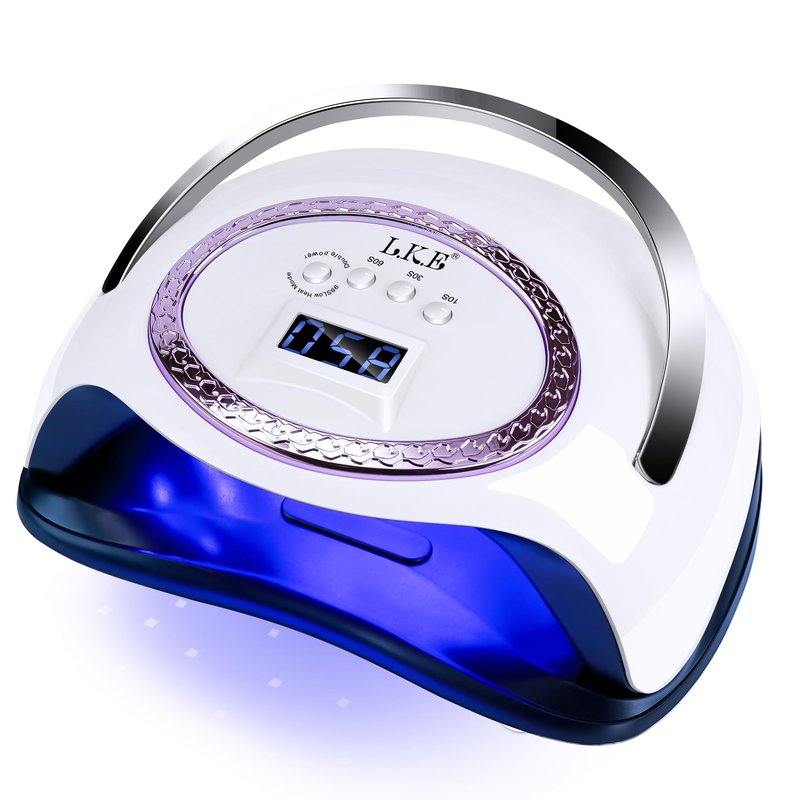 LKE 320W UV LED Nail Lamp, Professional Nail Dryer with Even Curing & Heat Control Technology, Smart Sensor & 4 Timers, Detachable Base for Easy Cleaning, Salon-Quality Gel Polish Lamp for Home Use