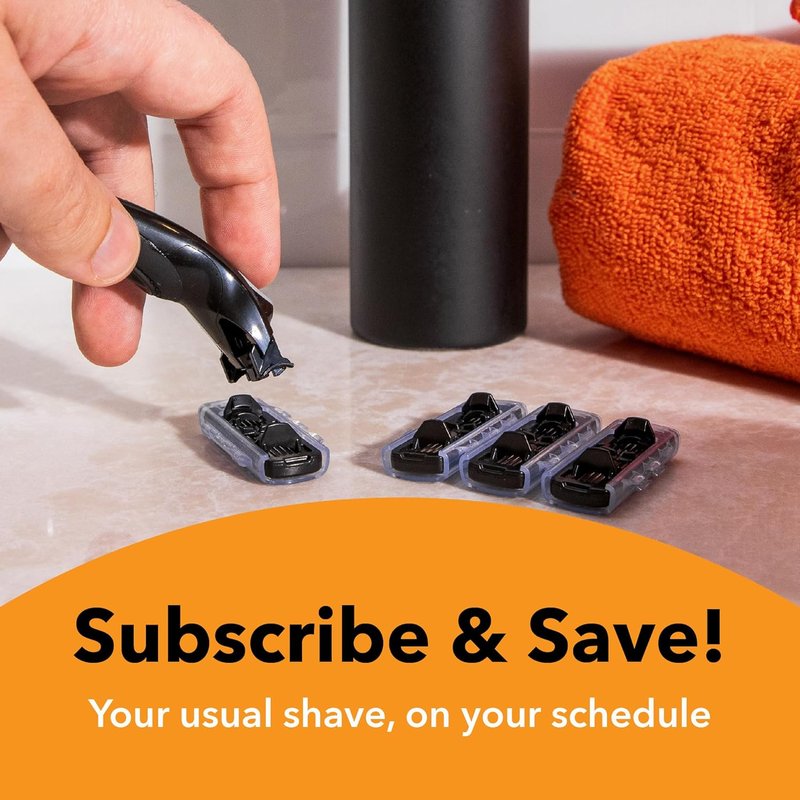 BIC Flex 4 Razors for Men - Long-Lasting 4 Blade Razor Refills for Sensitive Skin | 10 Cartridges