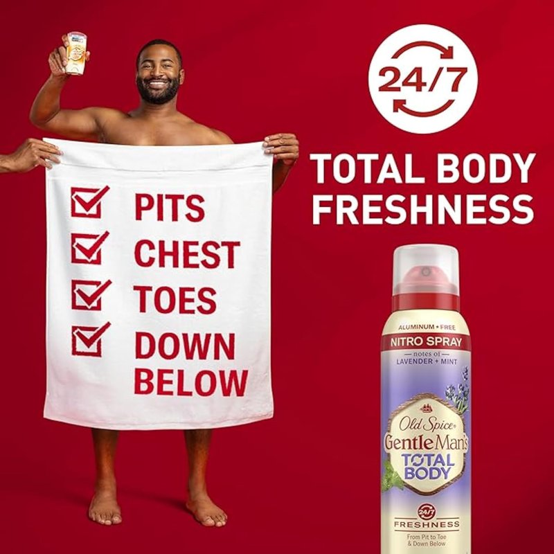 Old Spice Whole Body Deodorant - Lavender + Mint, Aluminum-Free, 24/7 Freshness | 3.5 oz (Pack of 3)