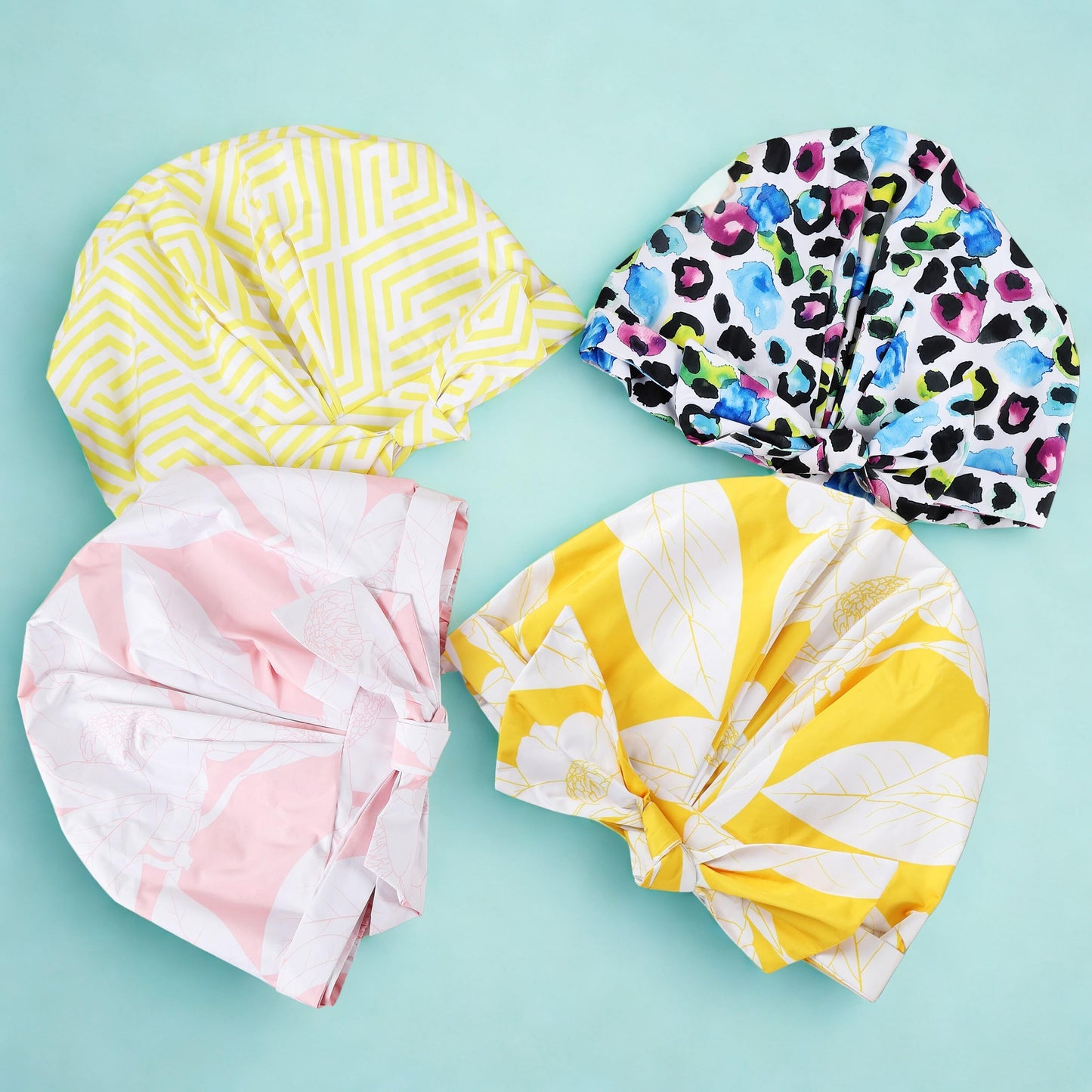 YANA Shower Cap for Women - Waterproof, Reusable Shower Cap for Shower, Bath, Swim