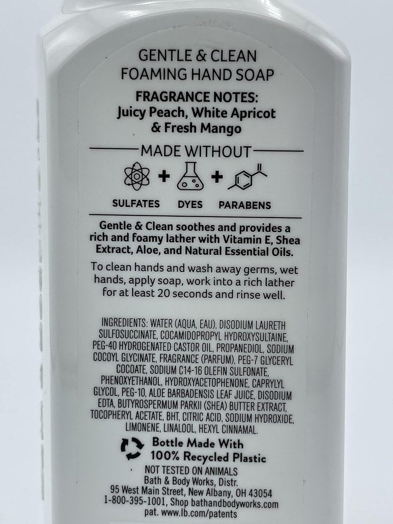 Bath and Body Works Foaming Hand Soap - Gentle & Clean Peach Bellini, 8.75 fl. oz. | 2-Pack