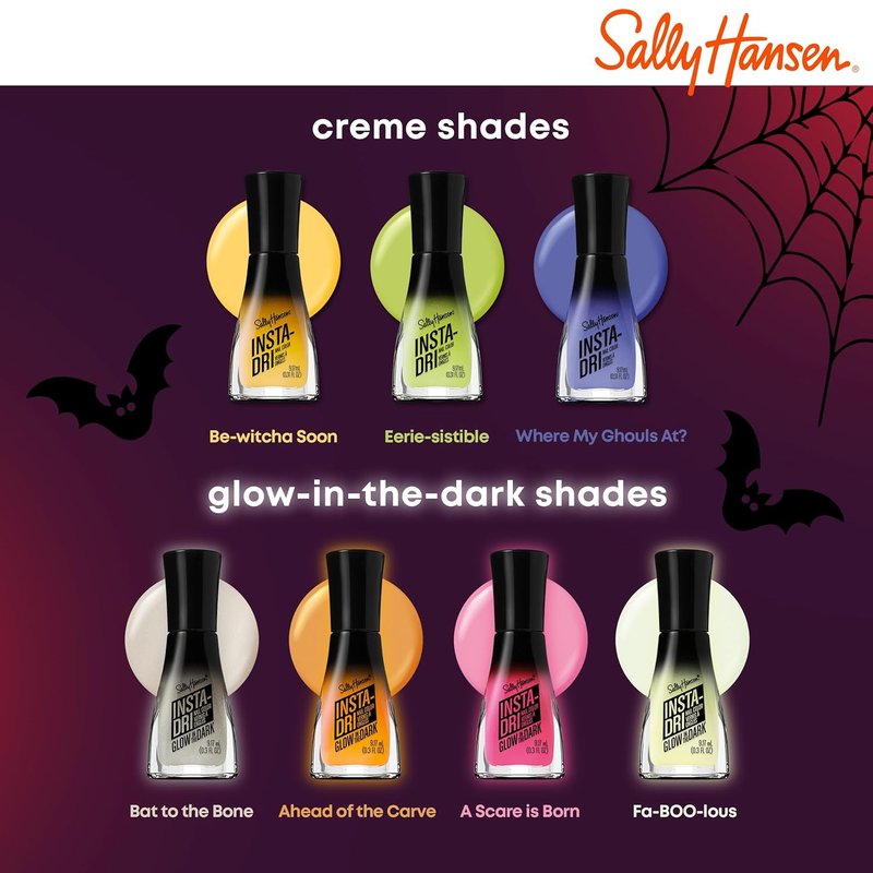 Sally Hansen Insta-Dri Halloween Nail Polish - Quick Dry, Long Lasting & Streak-Free Shine | Opaque Warm Amber Orange | 728 Be-witcha Soon