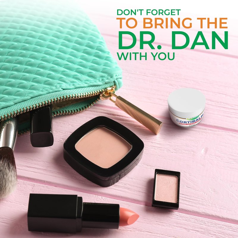 Dr. Dan's Cortibalm Jar - 1 Pack - for Dry Cracked Lips - Healing Lip Balm Jar for Severely Chapped Lips - Designed for Men, Women and Children -