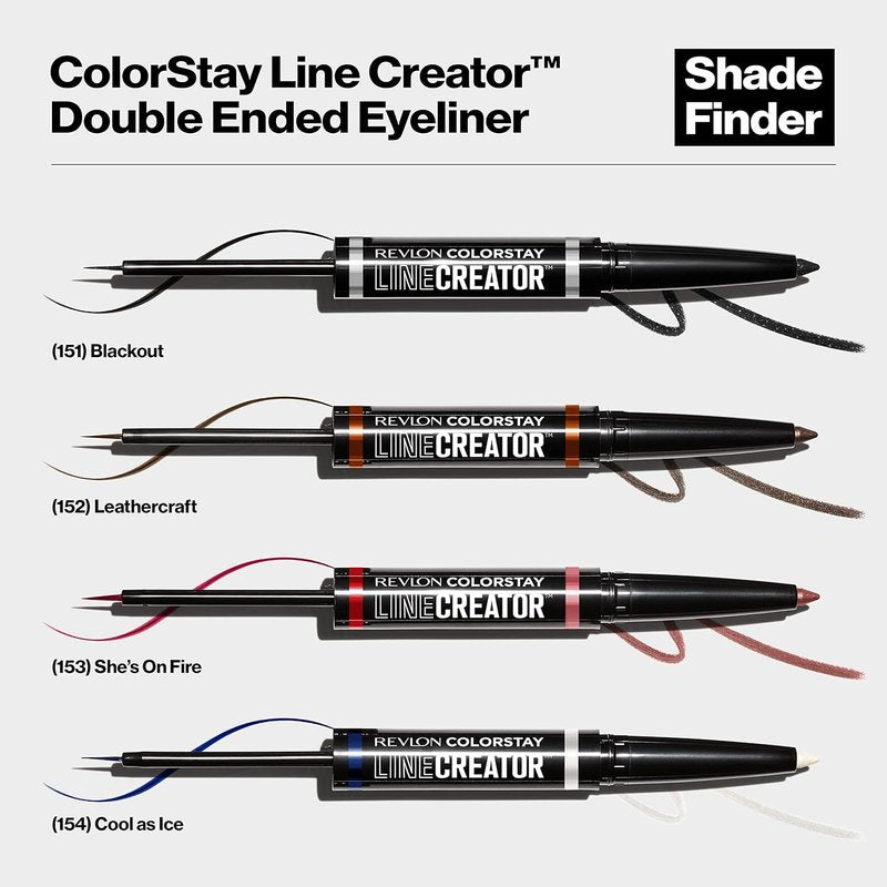 REVLON Liquid Eyeliner & Smoky Kohl Pencil - Waterproof ColorStay Eye Makeup, 0.004 oz | 153 She's On Fire