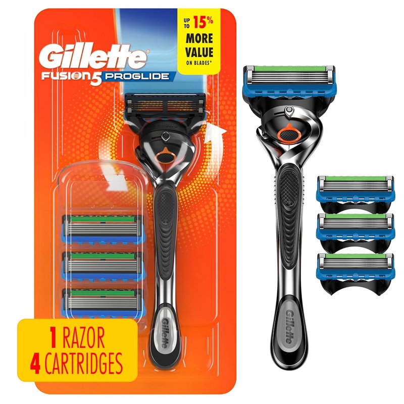 Gillette Fusion5 ProGlide Shaving Razor - FlexBall Handle & Precision Trimmer | 4 Blade Refills