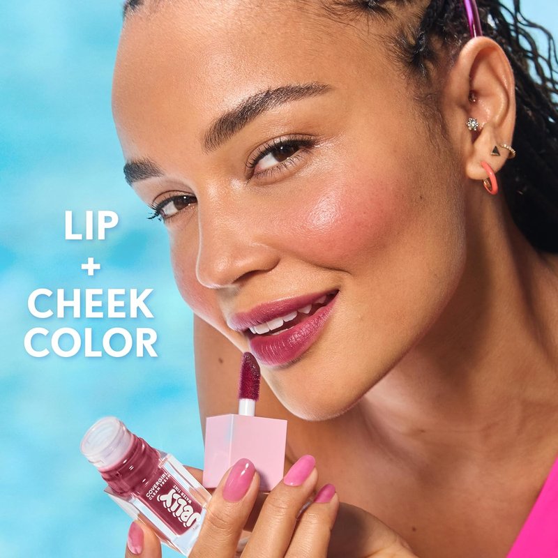COVERGIRL Clean Fresh Jelly Water Tint - Hydrating Lip & Cheek Tint, Transfer-Proof | 60 Berry Wiggle (Violet Plum)