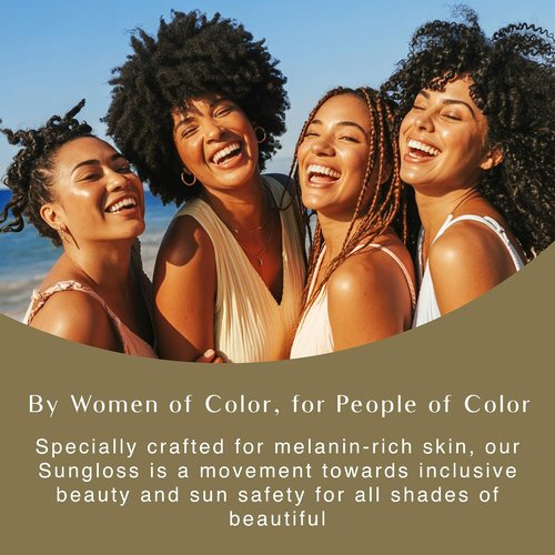 BlackGirlSunscreen BLACK GIRL SUNSCREEN - Make It Pop Sungloss - Revolutionary Sun Protection and Gloss in One - SPF 50 (Cherry Noir)