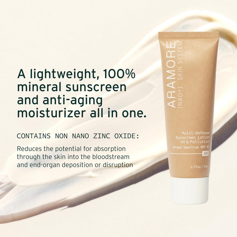 100% Mineral Sunscreen & Anti-Aging Moisturizer with Non-Nano Zinc Oxide. Broad Spectrum UVA/UVB Protection. Hypoallergenic and Fragrance-Free