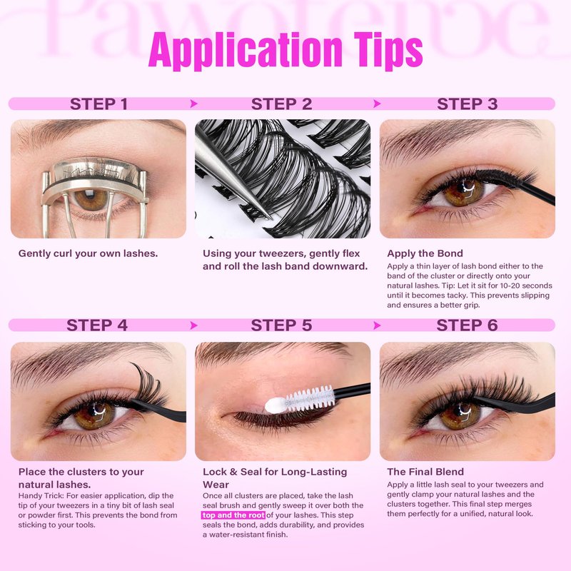 Pawotence Lash Clusters 480pcs Individual Lashes 30D 40D Cluster Eyelash Extensions 11-16mm Eyelash Clusters Lash Extensions for Self Application (30D&40D, 0.07D, 11-16mm Value Pack)