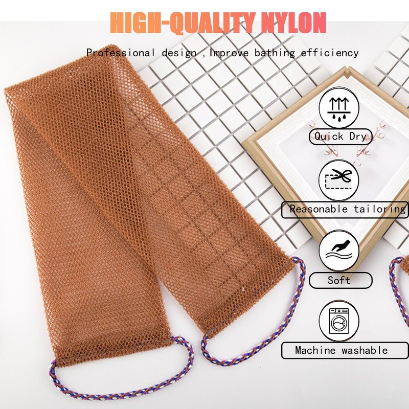 3 Pcs African net Sponge washcloth for exfoliating Body Scrubber Shower Essentials African net Bath sponges Bathing Shower Cloth kit for face, Back