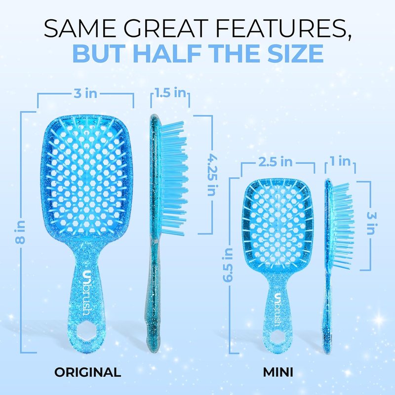 FHI Heat Mini Detangler Brush - Pain-Free Brushing for All Hair Types | Lightweight, Anti-Static Bristles