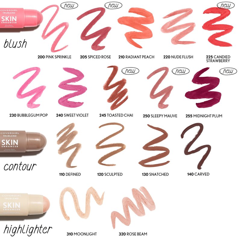 CoverGirl Trublend Skin Enhancer Blush Balm Stick, 220 Nude Flush, Vegan Formula, Easy to Use, Glides on Effortlessly, Non-Greasy, Doesn't Crease, 0.21oz