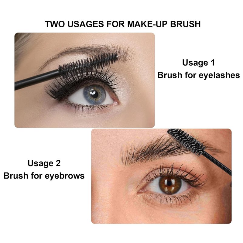 COCIDE Eyebrow Brush & Eyelash Comb - 500 Disposable Mascara Wands & Spoolies for Makeup Applications
