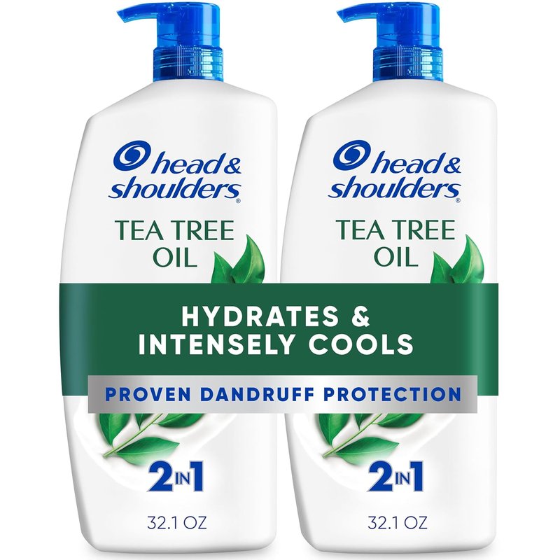 Head & Shoulders 2-in-1 Anti-Dandruff Shampoo & Conditioner - Tea Tree Oil, Cooling Formula | 32.1 fl oz Each