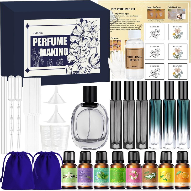 Gdblsm Perfume Making Kit- DIY Cologne Making Kit for Men, Make Your Own Scent with Essential Oil, Spray Bottle, Men's Fragrances Maker, Scent Set, Perfume Gifts for Women Girls Boyfriend
