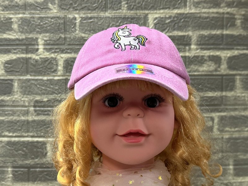 Horpe Kid Unicorn Gifts for Girls, Rainbow Mythical Creature Baseball Cap for Child, Adjustable Embroidered Washed Pink Hat for Birthday, Party