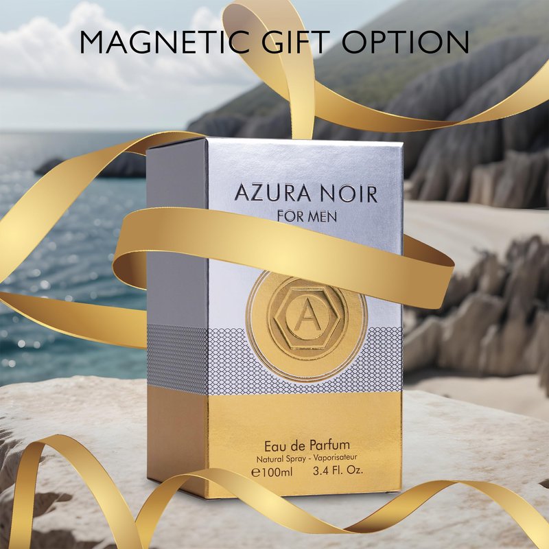 Azura Noir for Men Eau De Parfum - Woody Spicy Fragrance - Long-Lasting Cologne Choice For Daily Wear - Top Notes of Lemon, Nigerien Ginger, Refreshing Mint & Lavender - Elegant 100ml Bottle