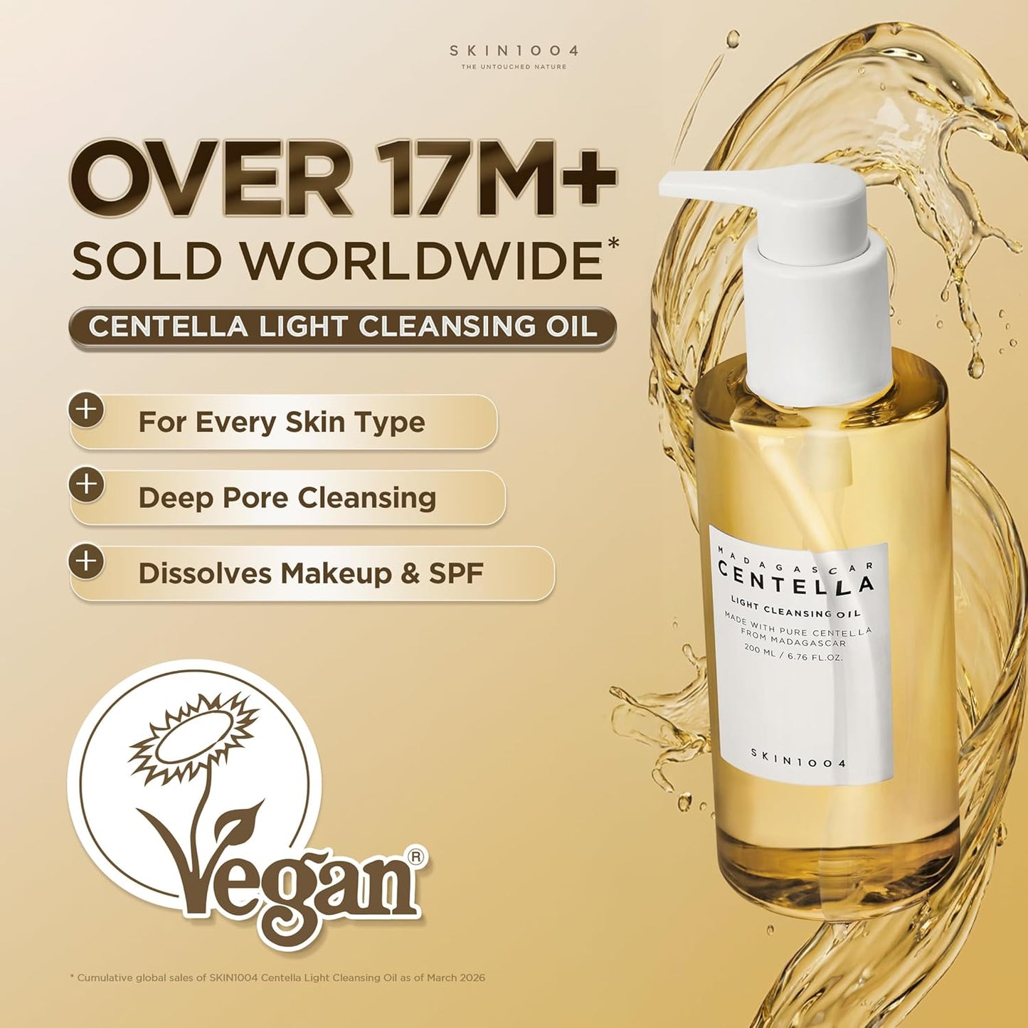 SKIN1004 Madagascar Centella Light Cleansing Oil - Gentle Face Cleanser | 6.76 fl. oz (200ml)