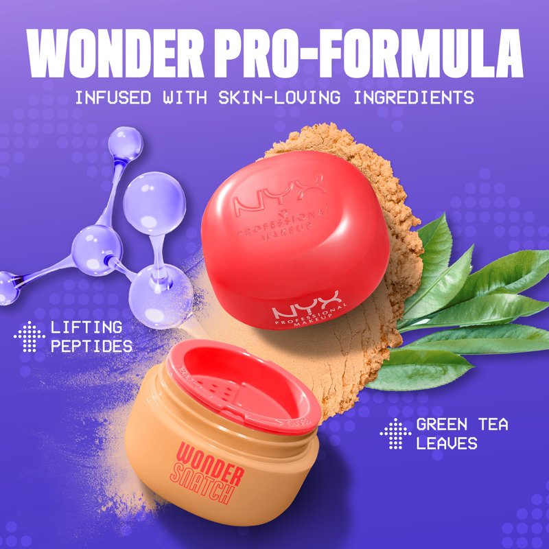 NYX PROFESSIONAL MAKEUP Wonder Snatch Setting Powder, Lifting Loose Powder With Up To 16HR Wear - Banana Brat (Brightening Yellow)