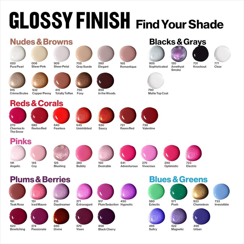 Revlon Nail Polish - Super Lustrous Chip Resistant Enamel | Longwear High Shine Finish, 165 Romantique, 0.5 fl oz