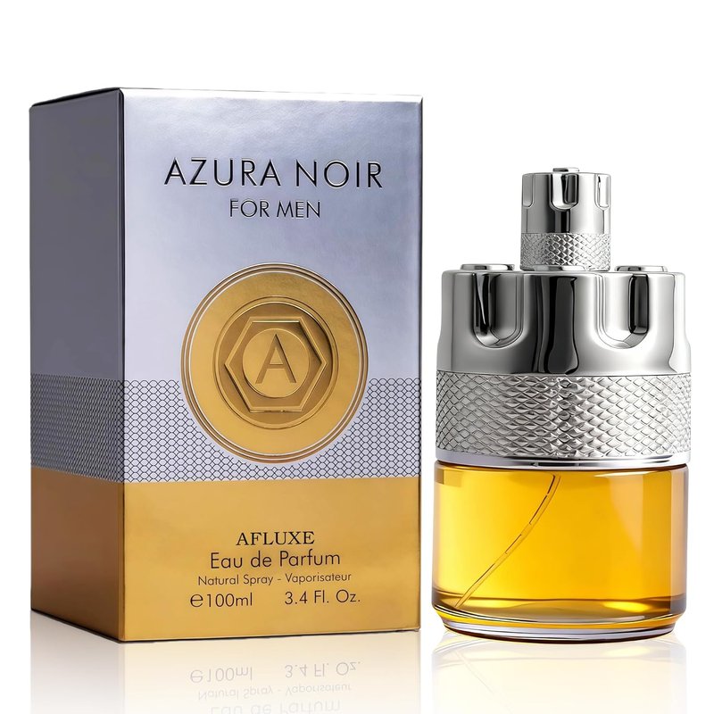 AFLUXE Azura Noir Men's Cologne - Woody Spicy Eau de Parfum, 100ml | Long-Lasting Fresh Citrus & Vetiver