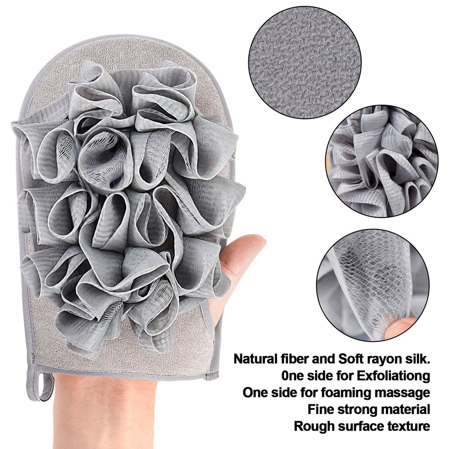 【Extra Large】 2 Packs Bath Sponge, Sponge Loofah Body Scrubber, Shower Pouf Cleaning Loofah Sponge, Shower Use Sponge for Body Wash Bathroom, More Suitable for Men & Large-Handed Individuals