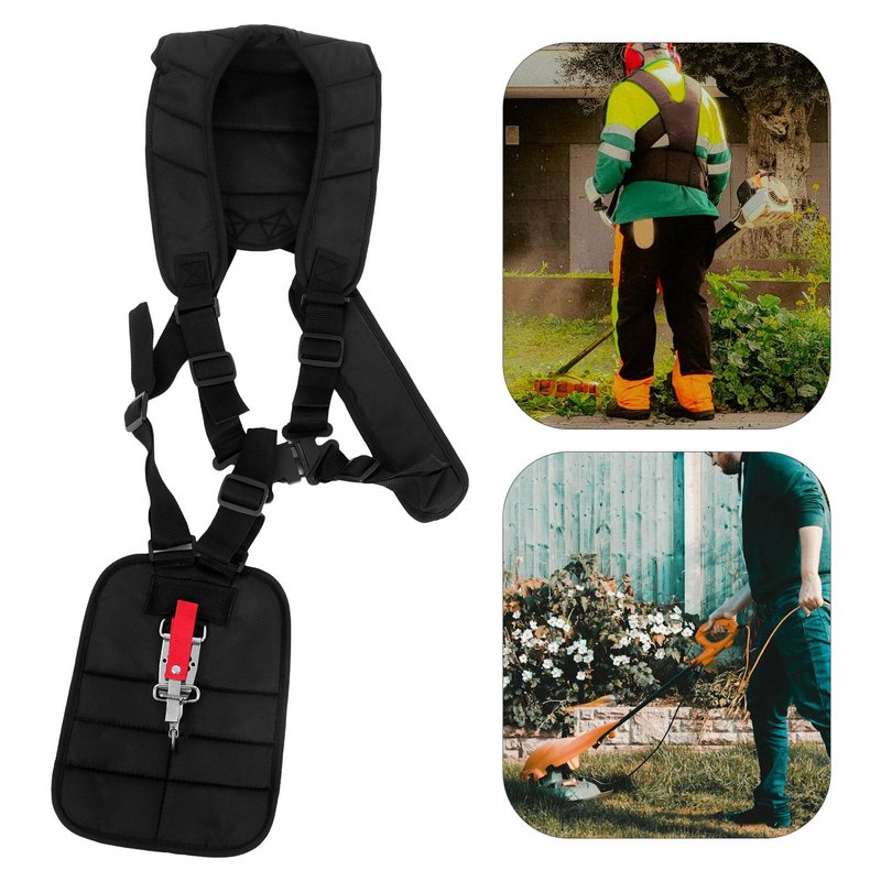 Cabilock Strimmer Cutter Strap Double Shoulder Harness Strap Padded Belt Trimmer Harness Strap Double Shoulder for Brush Cutter or Pruner Strap Gardenning Shoulder Harness Strap
