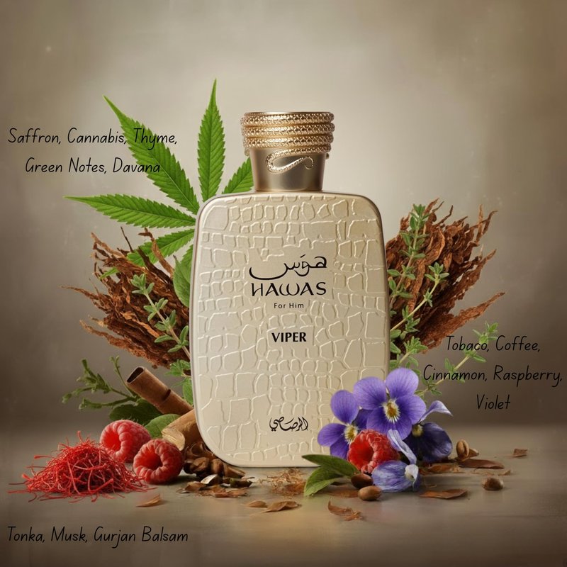 RASASI Hawas Viper Eau de Parfum for Men, 100ml (3.4 oz) Oriental & Rich Scent Spray
