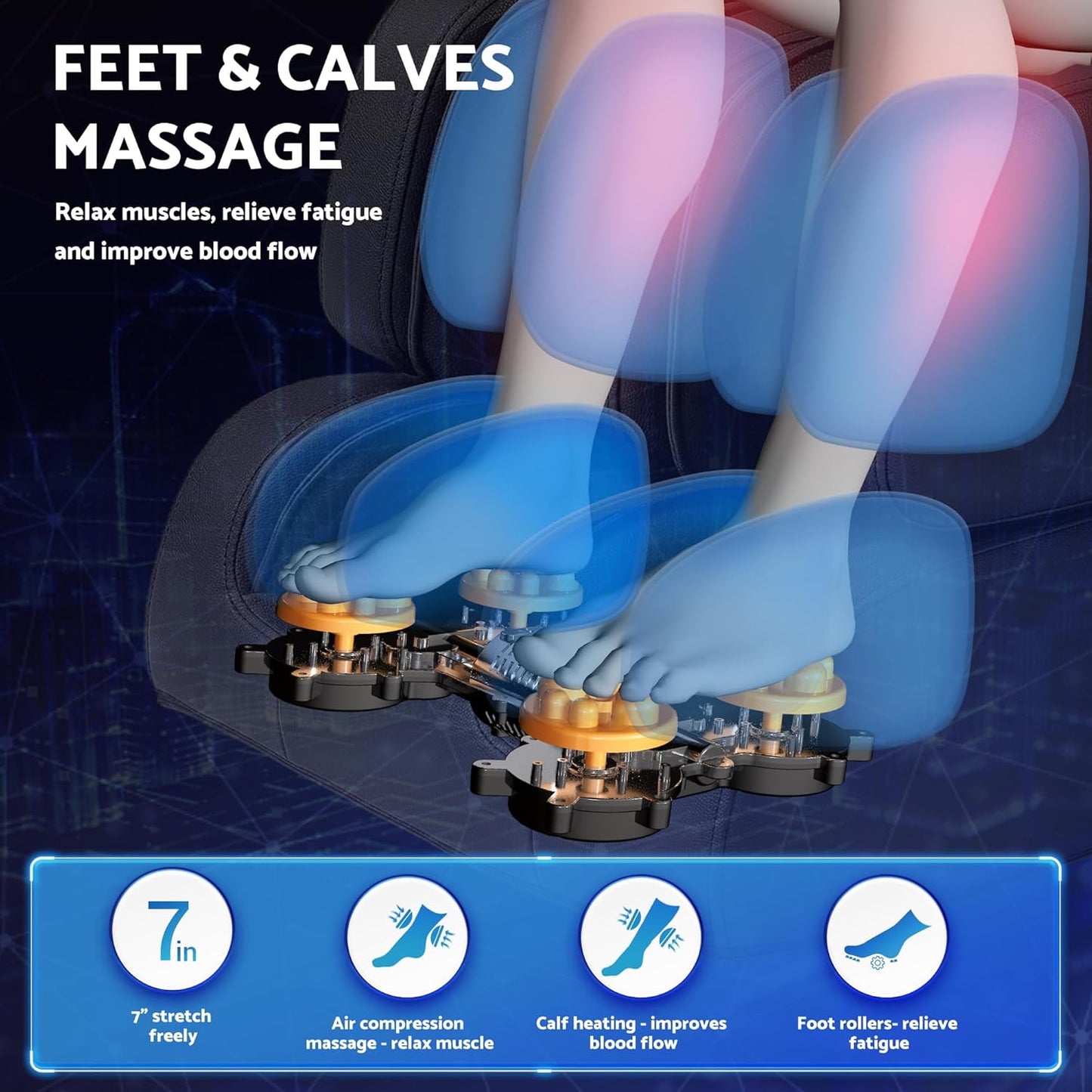Zero Gravity Massage Chair - Full Body Shiatsu Recliner with 14 Massage Points & Heating | Bluetooth Speaker, Touch Screen Controller