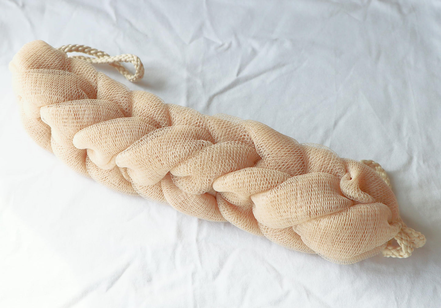 6 Packs Mesh Bath Sponge with Rope Handles, Long Stretch Exfoliating Back Scrubber, Pastel Colors