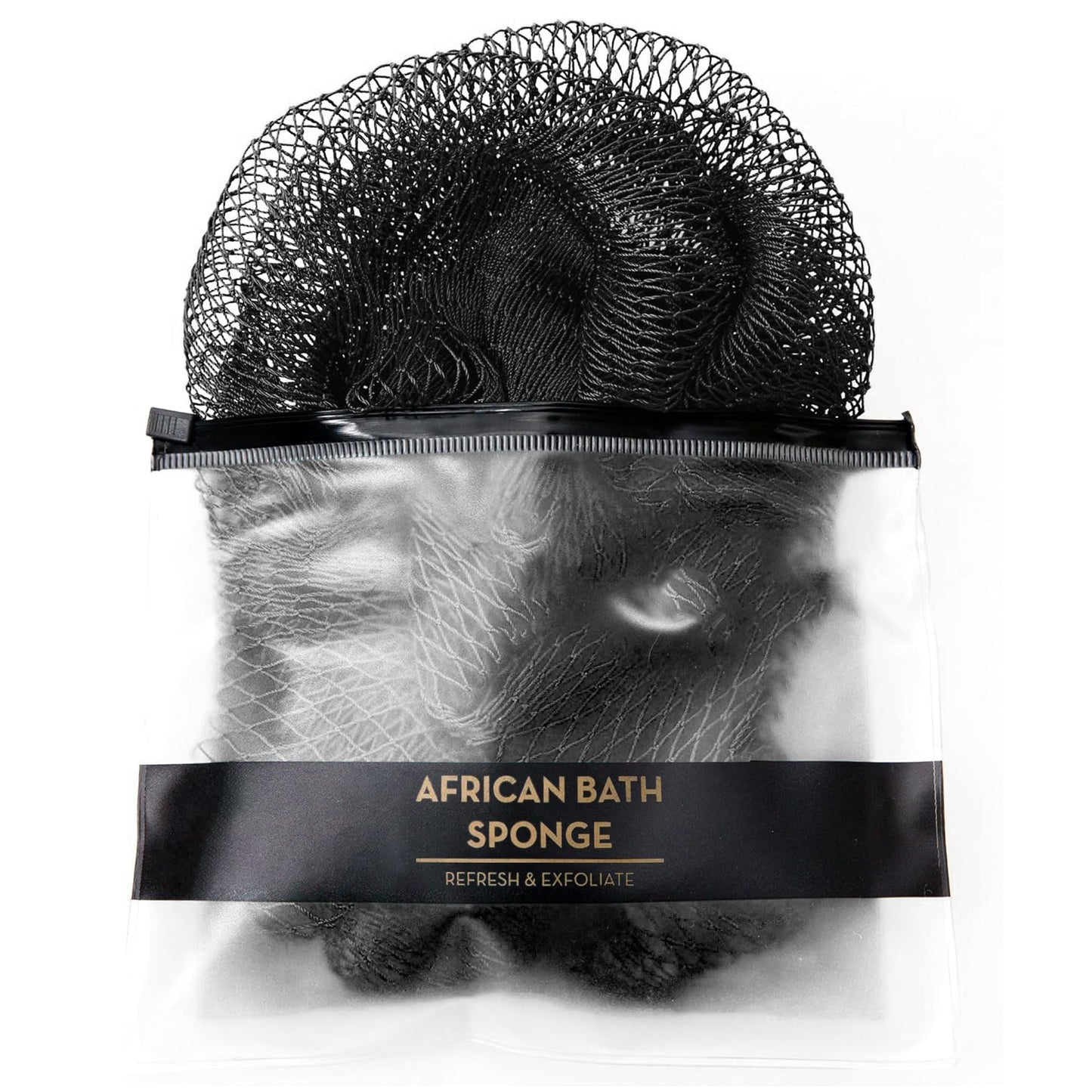 African Net Sponge Authentic,35 inches African Exfoliating Net Sponge,African Wash Cloth for Women and Men,Deep Cleansing,Soft Skin, Suitable for Daily Shower/Bath, Durable & Reusable - Black