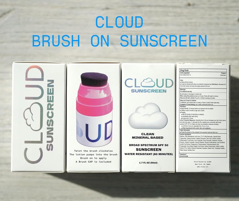 CLOUD Mineral Sunscreen Lotion - SPF 50 - No-Mess Applicator for Family & Kids | Reef Safe, Fragrance Free, Moisturizing