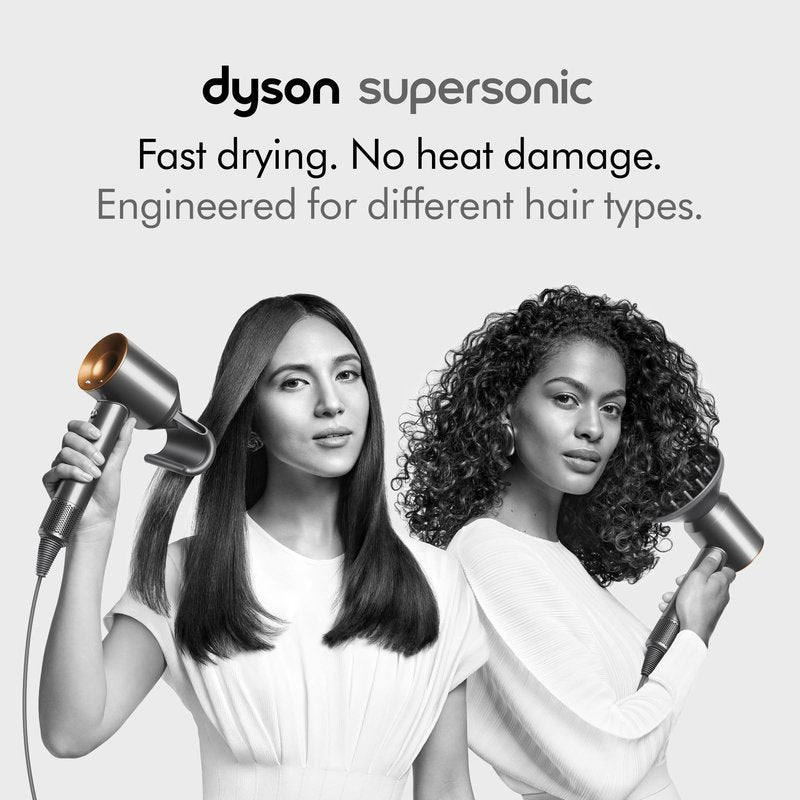 Dyson Supersonic Hair Dryer, No Heat Damage, 5 attachments with Diffuser & Styling Concentrator, Precision Styling Blow Dryer, All Hair Types