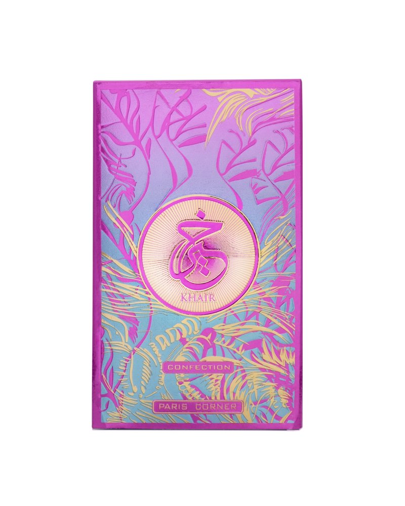 Paris Corner | Khair Confection EDP 3.4 Fl Oz | Sweet Candy Scent Perfume for Men & Women | Indulge in Luscious Pear, Whipped Cream, Jasmine & Vanilla Notes