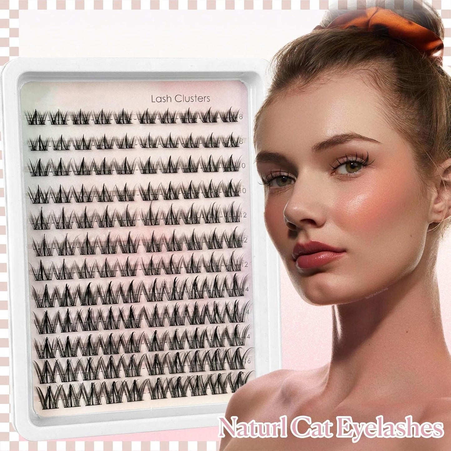 YASNAI Manga Lash Clusters - Spiky Eyelash Extensions | 120 Pcs C Curvature, 8-16MM, Natural Look