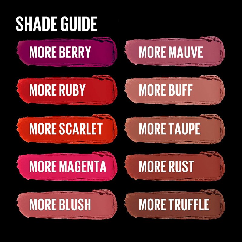 Maybelline Color Sensational Ultimatte Matte Lipstick - Intense Ruby Red, Non-Drying Formula, 1 Count