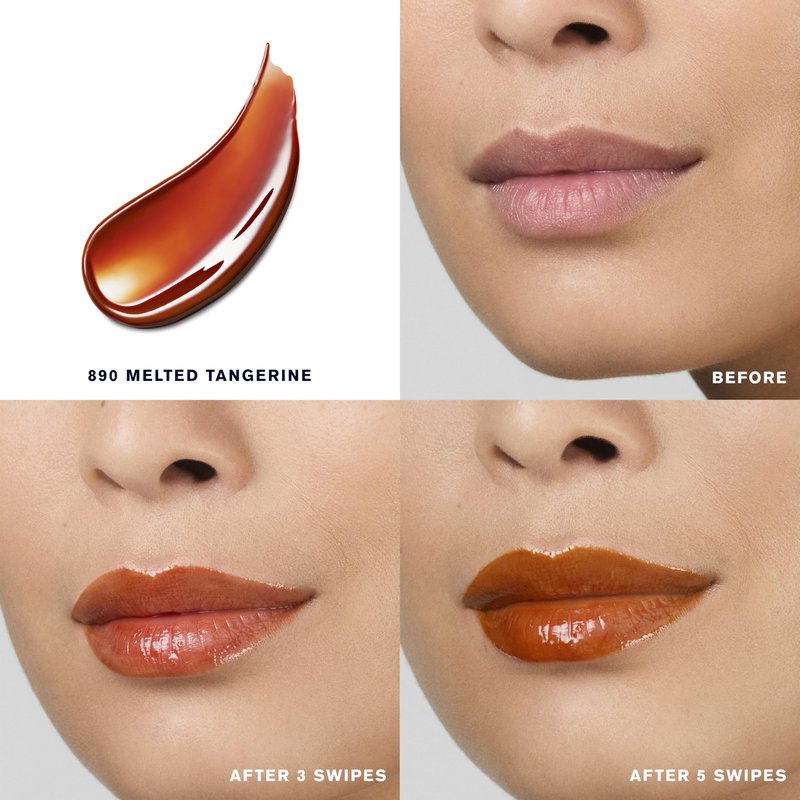 Estée Lauder Pure Color Melt-On Glosstick for Lips | Plumping & Moisturizing Lip Gloss, 890 Melted Tangerine