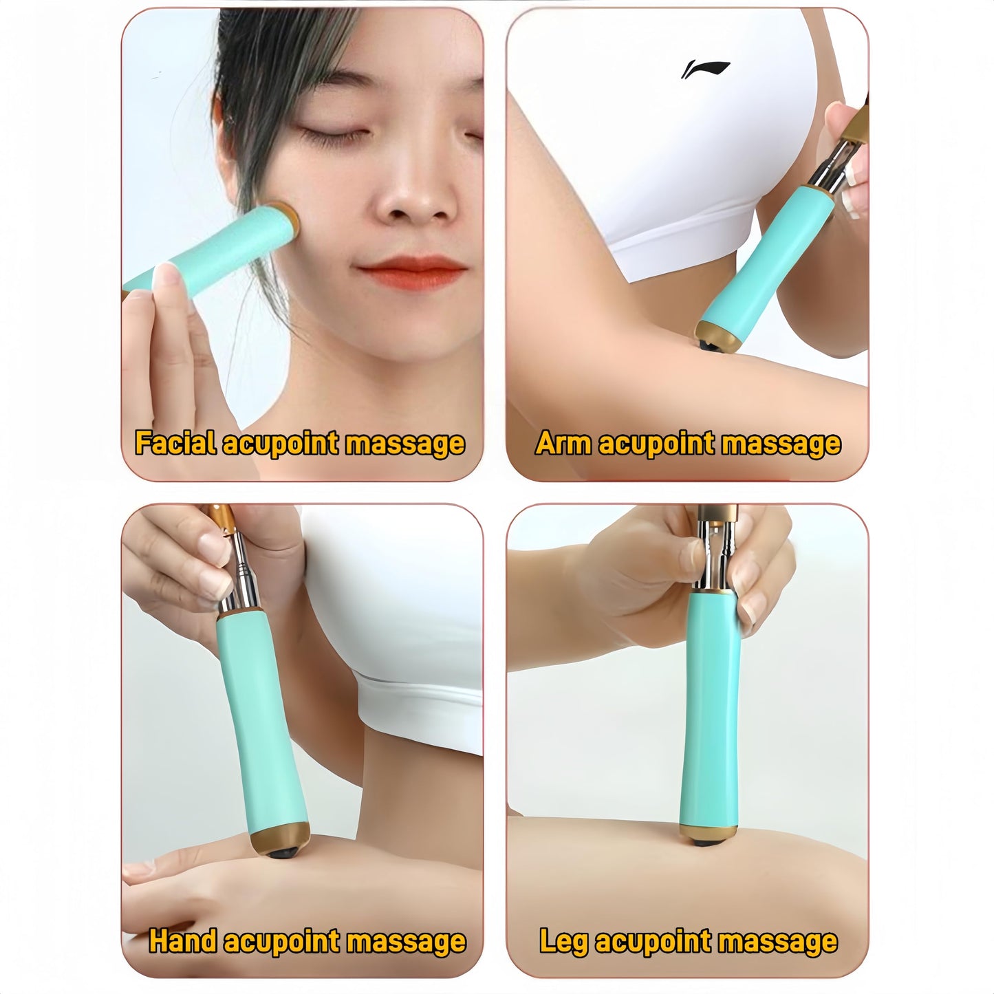 PEXOMEDO Portable Extendable Double-Pole Back Scratcher（8.3-21.3in），Hand Massager for Scratching Itches, Strong and Sturdy,Good Practical and Novel Gifts for Friends and Family. (Black, 1 Pack)