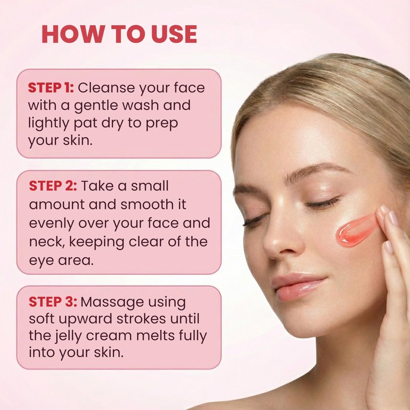 Korean Collagen Jelly Cream — 24H Glow & Hydration, 3.2% Elasticity Boost, 3.9% smoother texture & 6.4% Firmer Skin After 1 Use — Lightweight Collagen Face Moisturizer with Niacinamide (1.76 fl oz)