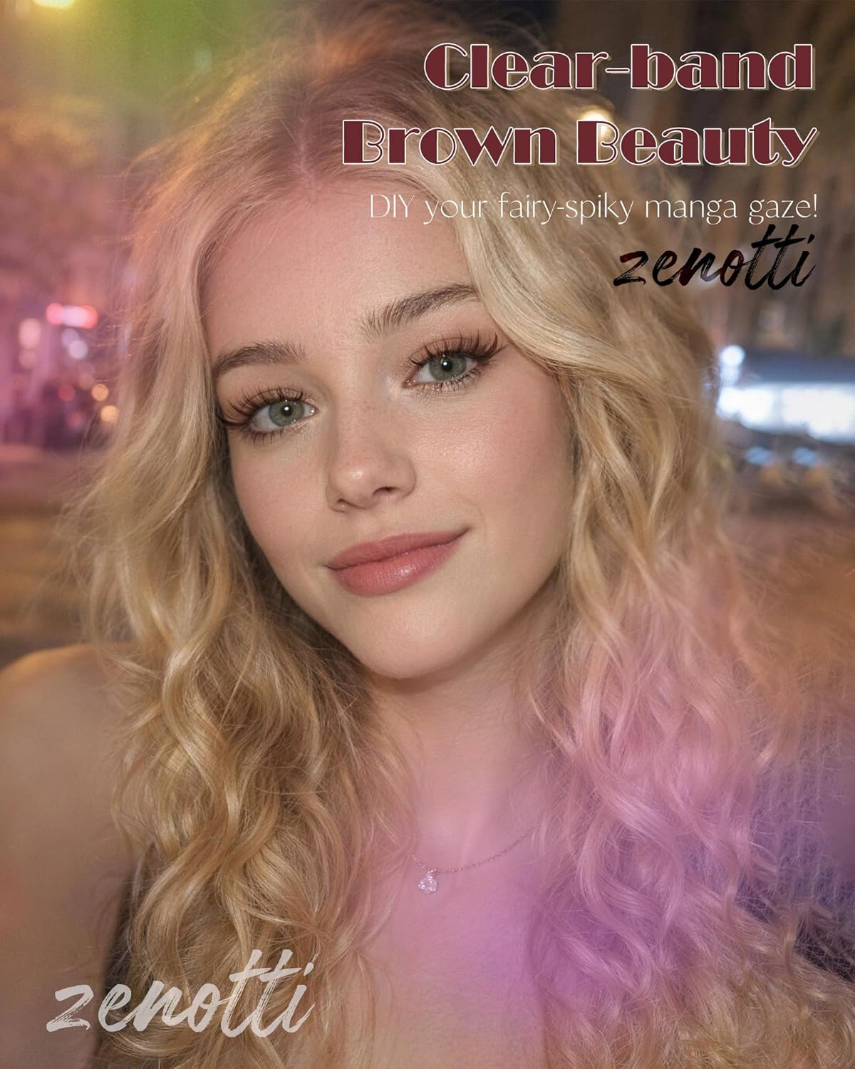 Zenotti Brown Lash Clusters - Natural Fairy Eyelash Extensions | Wispy Spiky Individual Lashes 8-16MM