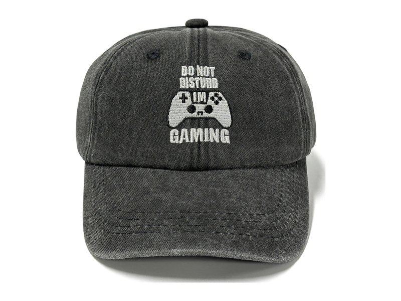 Horpe Video Gamer Gifts for Boys, Gaming Baseball Hat for Child, Games Lover Cap for Kid, Adjustable Embroidered Washed Black Hat