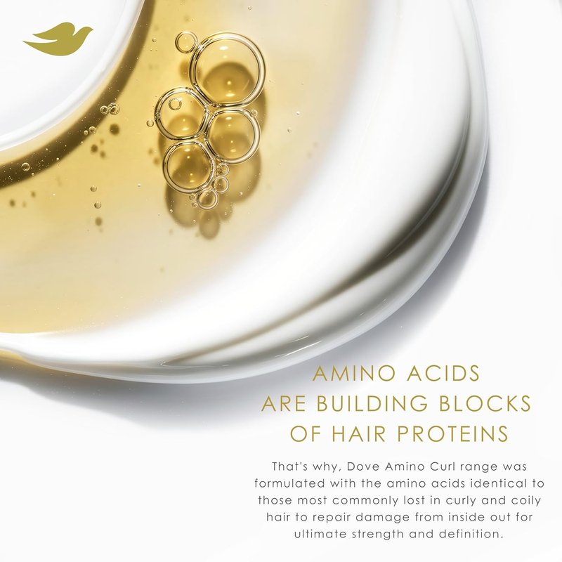 Dove Hair Amino Curl Repair Cream Mask - 10-in-1 Treatment for Curly Hair with Bio Protein & Jojoba Oil | 9.2 fl oz