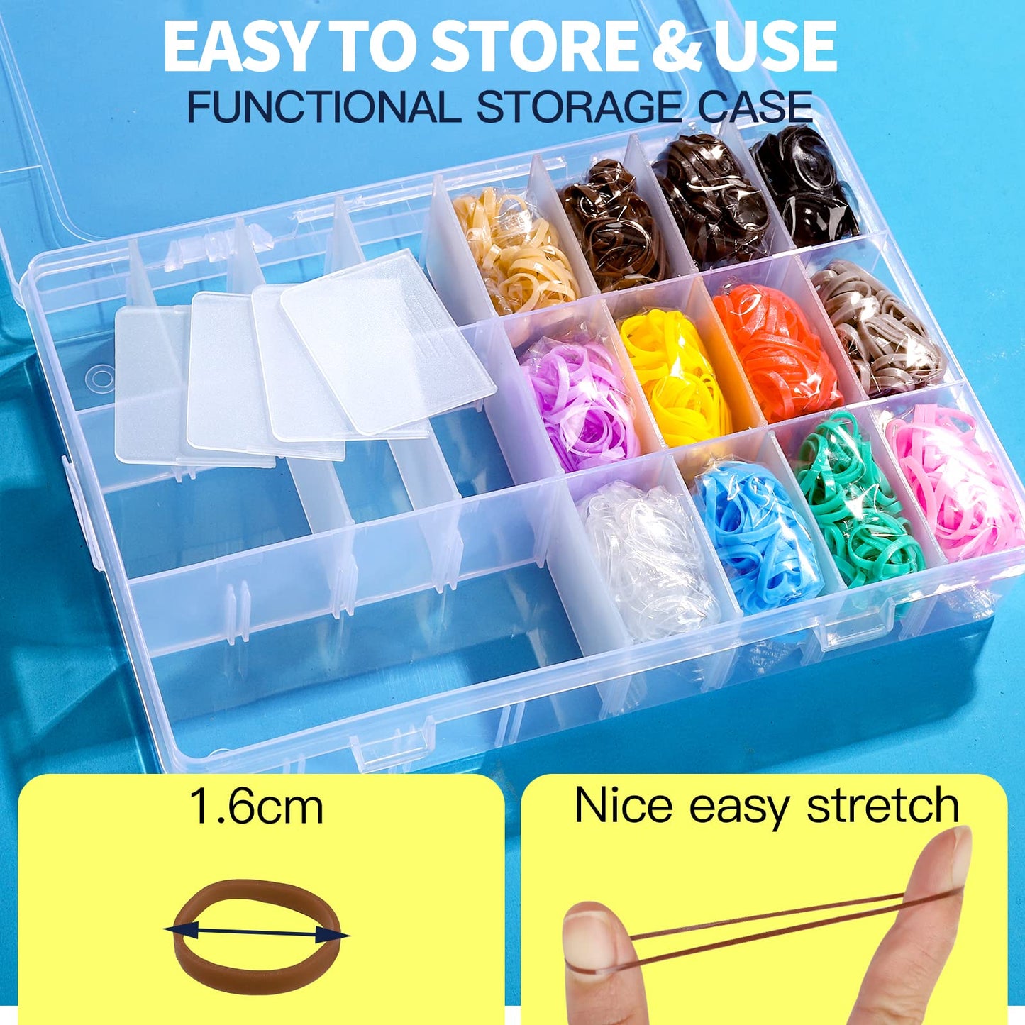 YGDZ Elastic Hair Bands, 1500 pcs Hair Ties, Small Ponytail Holders, Hair Accessories Set for Girls, Women, Toddler, Ponytail Holders, Colorful Rubber Bands for Hair