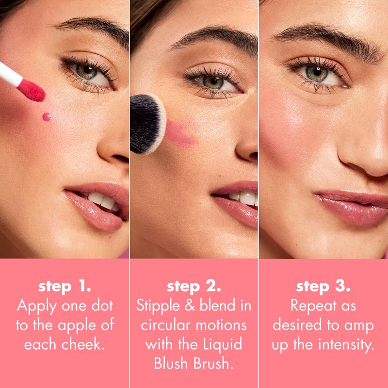 e.l.f. Camo Liquid Blush, Long-lasting Liquid Blush For High-pigment Color, Creates A Soft, Dewy Finish, Vegan & Cruelty-free, Cheeky Lychee