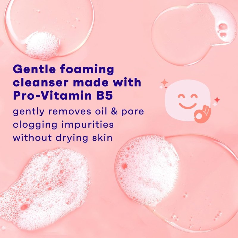 Oil-Free Foaming Facial Cleanser - Daily Face Wash with Pro-Vitamin B5 for Sensitive Skin | 8 fl oz
