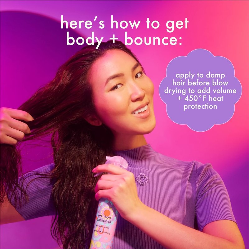 Amika Brooklyn Bombshell Blowout Spray - Volumizing Hair Mist for Full, Luscious Locks
