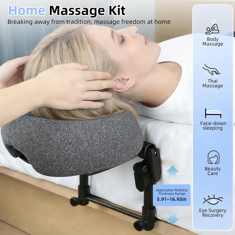 Adjustable Massage Headrest - Portable Face Cradle for Home Use | Ideal for Eye Surgery Recovery