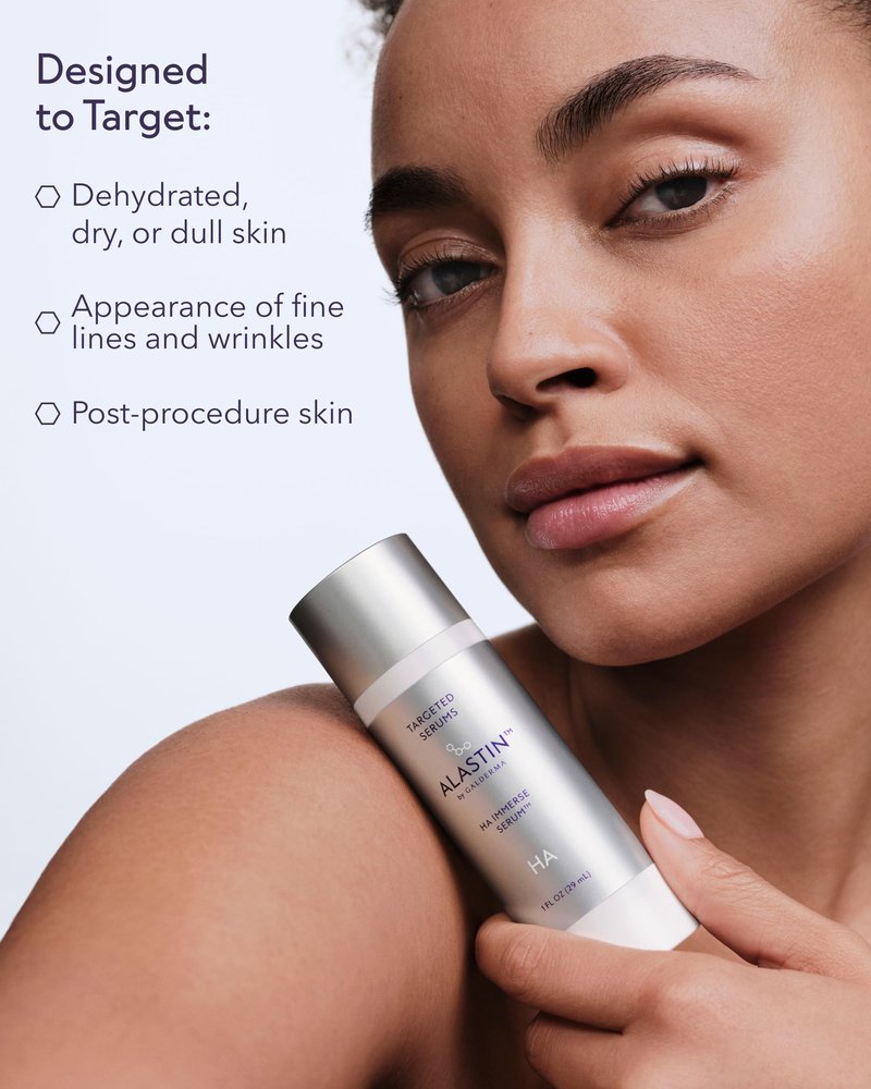ALASTIN Skincare Hyaluronic Acid HA IMMERSE Moisturizing Face Serum (1 oz) | Restorative Serum Combats Dull, Dry, Dehydrated Skin | For Smoother, More Radiant Complexion